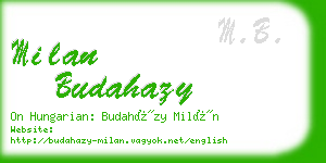 milan budahazy business card